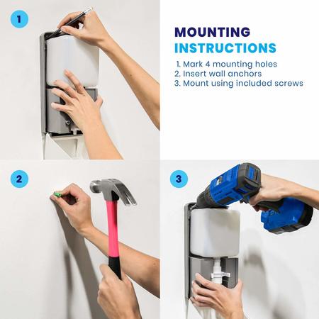 Rhinestone Automatic Soap & Gel Hand Sanitizer Wall Mounted Touchless Motion Sensor Dispenser RSGELDISP